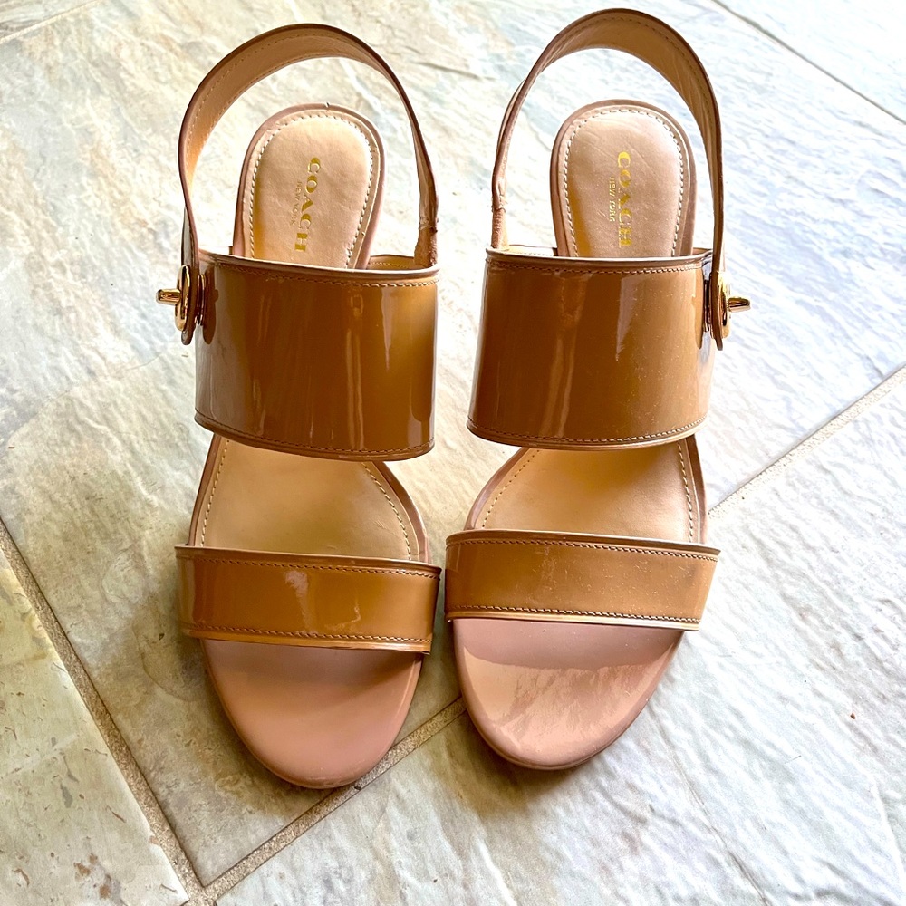 Nude Coach Slingbacks